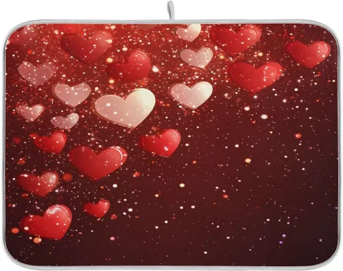 Vista 25 de Tapete de secado de platos de otoño de calabaza y arce de 16 x 18 pulgadas, absorbente para platos de otoño, protector para cocina de secado rápido
