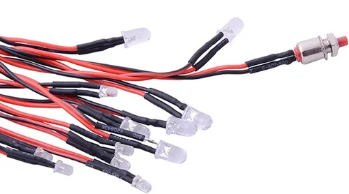 Vista 4 de Globact Faros de Coche RC, Luces Traseras RC, Luces LED de Camión RC, Lámpara Intermitente de 12 LED, 5 Modos de Operación para Camiones RC 1/10