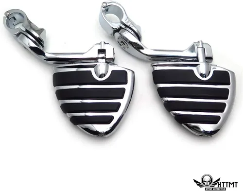 Vista 4 de SMT- Cromado 5" Mini Wing Highway FootPeg 1.25" 1 1/4" Montaje Compatible con Kawasaki VULCAN VN400 VN800