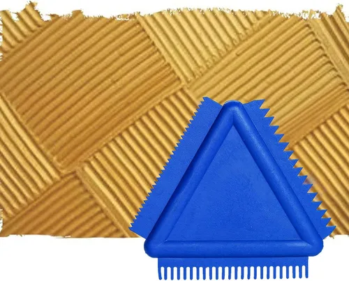 Vista 3 de Juego de herramientas de pintura de grano de madera, papel pintado de arte herramienta de grano de madera de imitación con decoración de pared