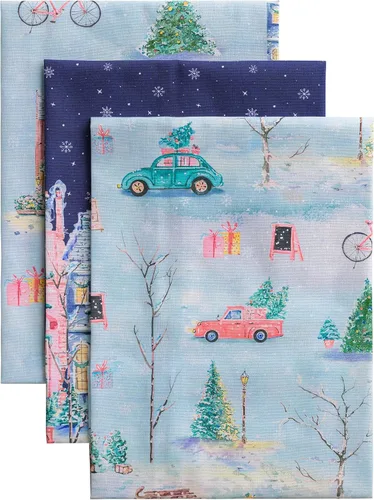 Vista 100 de Maison d' Hermine - Juego de 2 paños de cocina, multiusos, 100% de algodón, suave y absorbente, trapo de cocina, toalla de bar, Birdies On Wire