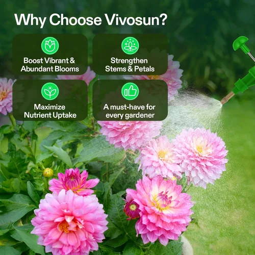 Vista 3 de VIVOSUN Bloom Juice (0-6-4), suplemento de floración fertilizante líquido para etapa de floración, alimento concentrado para plantas para todas