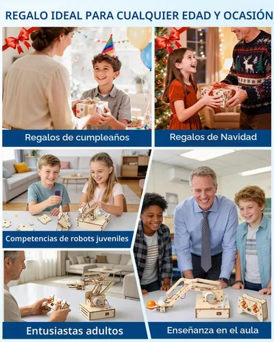 Vista 7 de Kits de brazo robot, robótica para niños de 8 a 12 años, 14 a 16 años, juguetes STEM, proyectos de circuitos de construcción, experimentos