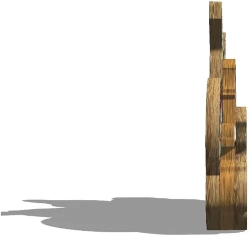 Vista 2 de Imán de Santa Fe de los E.E.U.U. Imán del refrigerador de madera 3D hitos de viaje coleccionable recuerdos decoración hecho a mano 2