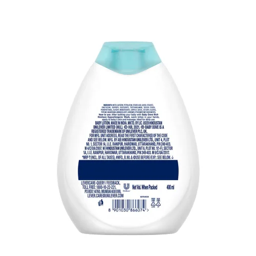 Vista 3 de Baby Dove Loción nutritiva para bebés rica en humedad, 13.5 fl oz