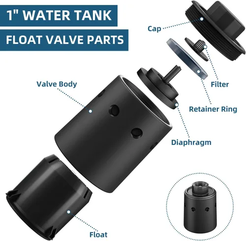 Vista 6 de Válvula de flotador de tanque de agua, válvula de flotador de control automático de nivel de agua, válvula de flotador para ganado, piscinas