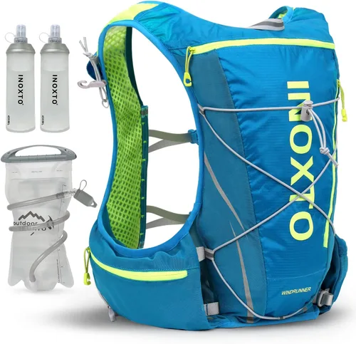 Vista 8 de INOXTO Hydration Vest Backpack,Lightweight Water Running Vest Pack with 1.5L Water Bladder Bag Daypack for Hiking Trail Running Cycling Race