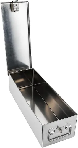 Vista 13 de Bin Buddy Caja de almacenamiento de acero para candado, diseño compacto de 7 x 4 x 2 pulgadas, ideal para almacenar joyas, reliquias, pasaportes