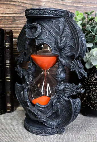 Vista 8 de Ebros Gift Invertible Gótico Cuatro Elementales Dragones Arena Temporizador Estatuilla Dragón Reloj de Arena Calabozos y Dragones Fantasía Mítica