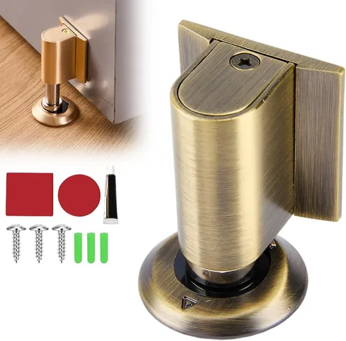Vista 8 de Tope magnético para puerta, tope de cuña de puerta, sin taladro, tope de puerta invisible para puertas interiores, soporte magnético resistente