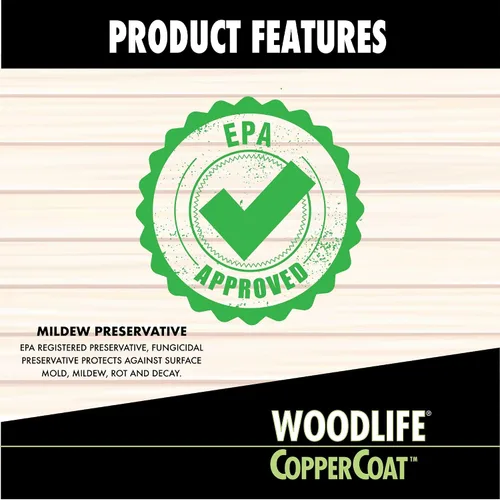 Vista 4 de WOODLIFE 1901A-4PK CopperCoat Conservante de madera verde, 0.88 galones, verde, paquete de 4
