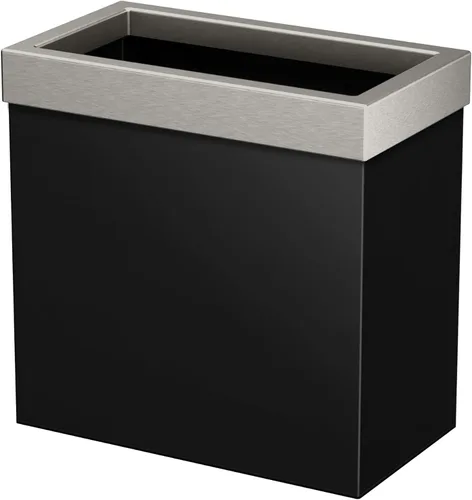 Vista 24 de Gatco Cubo de basura rectangular moderno, latón cepillado, cubo de basura de acero inoxidable con tapa extraíble, a prueba de fugas, capacidad de 3