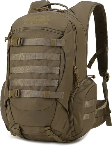 Vista 11 de Mardingtop 28L/35L mochilas tácticas Molle senderismo mochilas para acampar senderismo militar viajes motocicleta, Verde militar, 35 L