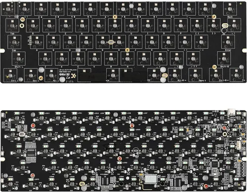 Vista 6 de Guffercty kred GK61X PCB Plate Case 60% Teclado personalizado Teclado RGB intercambiable en caliente Kit de bricolaje con cable Tyce-C para GK61X