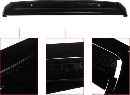Vista 2 de NINTE Para Toyota Tundra 2014-2021 ABS frontal de repuesto entera rejilla central negro brillante parrilla capó reemplazar 53101-0C041 76180-0C030