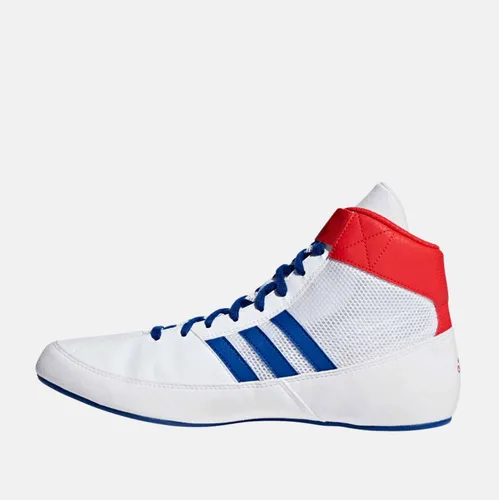Vista 2 de adidas HVC Zapatos de lucha libre para hombre, blanco, 8.5