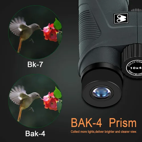 Vista 4 de Sarblue Prismáticos de 10 x 42 para adultos con adaptador de teléfono inteligente, prisma BAK4 y lente FMC, binoculares profesionales HD