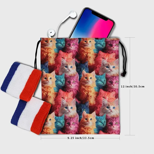 Vista 6 de Bolsa de agarre de gimnasia de animales, bolsa de agarre para mascotas, bolsa de tiza para gimnasias, bolsa de tiza con cordón para gimnasio