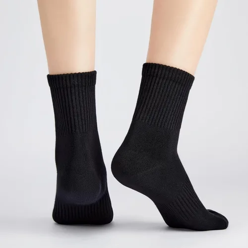 Vista 5 de J-BOX Calcetines de algodón para hombre, cómodos y transpirables, calcetines deportivos casuales, 5 pares