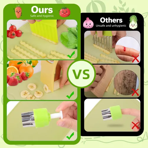 Vista 5 de BEBOAN Juego de 43 cuchillos para niños para cocina real, utensilios Montessori, herramientas de cocina, regalo para niños y niñas de 3 a 4 años
