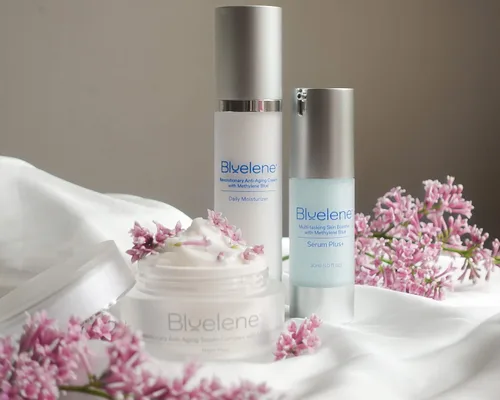 Vista 3 de Bluelene Crema hidratante diaria antienvejecimiento, revolucionaria crema facial antiarrugas con azul de metileno (1.7 fl oz) (1.7 fl oz). Adecuado