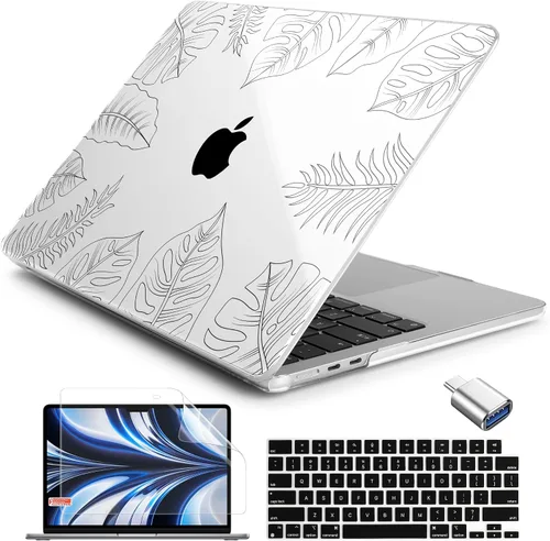 Vista 33 de Batianda AstroGrid - Funda para MacBook Air de 13.6" M2-M5 Chip, Galaxy Líneas abstractas