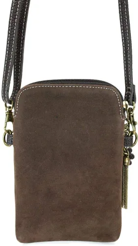 Vista 2 de CHALA Dazzled Cell Phone Crossbody Purse-Women PU Leather Multicolor Handbag with Adjustable Strap Marrón oscuro bohemio