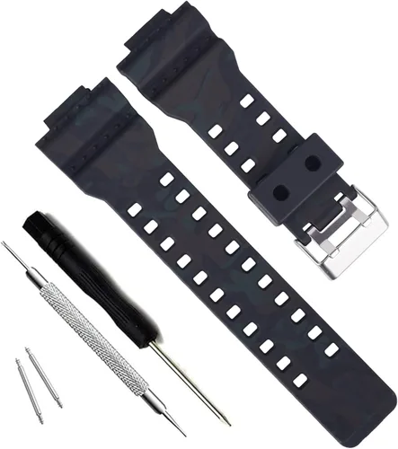 Vista 13 de My Time OliBoPo - Correa de repuesto de resina natural para reloj Casio G-Shock GD120/GA-100/GA-110/GA-100C