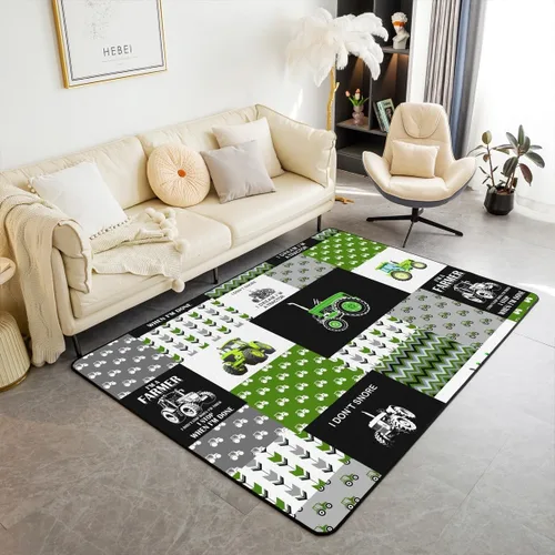 Vista 17 de jejeloiu Alfombra para sala de estar de animales de la selva para niños, 3 x 5, alfombra de área de tigre para niños, niñas, adolescentes