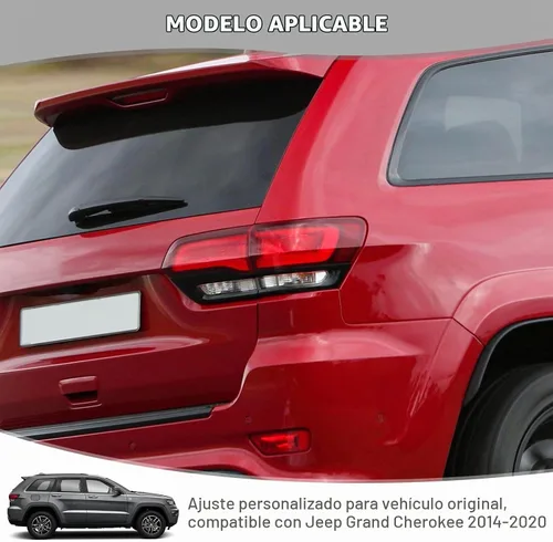 Vista 2 de Jimen Compatible con Jeep Grand Cherokee 2014-2020, 4 piezas de cubierta de luz trasera, accesorios exteriores (negro)