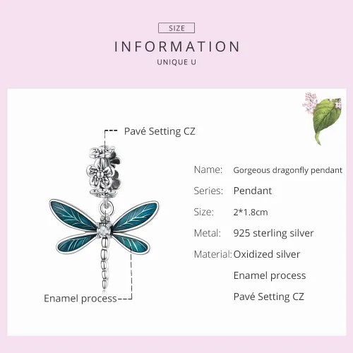 Vista 7 de RUKYF Bead Charms for Bracelets and Necklaces Sterling Silver Dragonfly Cat Coffee Cup Heart Charms for Women Girls Bracelets