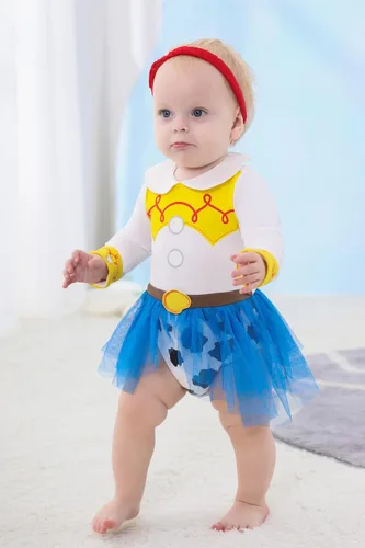 Vista 3 de Dressy Daisy Mameluco de princesa para disfraz de Halloween, cumpleaños, traje con diadema para bebé niña