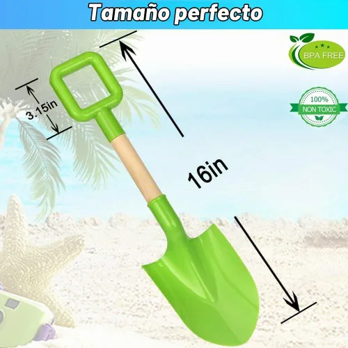 Vista 3 de Dilabnba Juguetes de arena de playa para niños y adultos, palas de arena para jardín y playa, palas de arena para excavar nieve, juego de juguetes