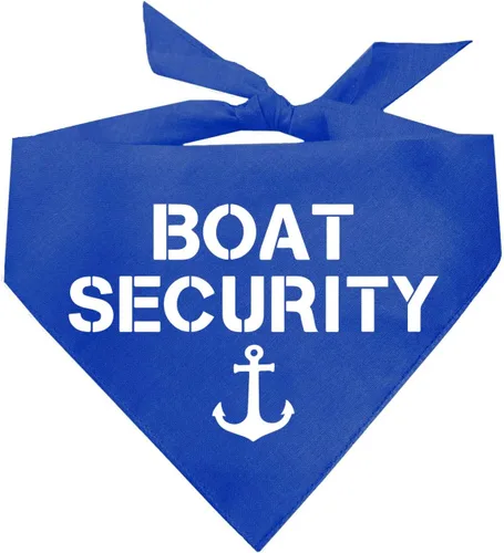 Vista 11 de Bandana de seguridad para perro Triángulo ajustable 100% algodón Hecho en Estados Unidos Amante de los barcos Capitán Playa Lago Negro