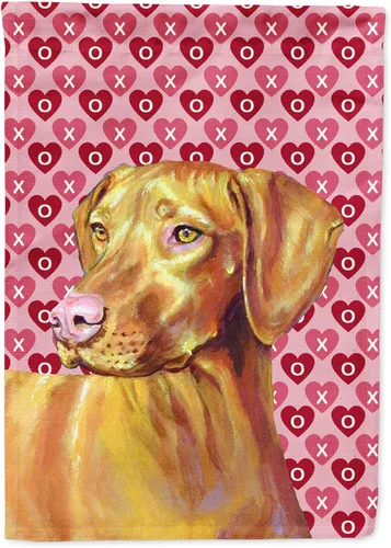 Vista 207 de Caroline's Treasures SS4484GF Bandera de jardín con diseño de bulldog inglés y corazones para el Día de San Valentín, bandera decorativa para patio