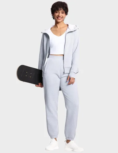 Vista 3 de THE GYM PEOPLE Pantalones deportivos de forro polar para mujer con bolsillos