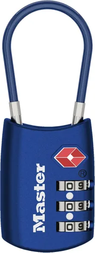 Vista 11 de Master Lock 4688D Candado para Equipaje con Combinación Personalizable Aprobado por TSA, 1 Unidad, Plateado Colores surtidos