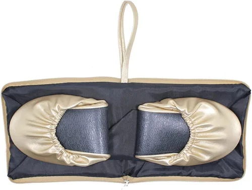 Vista 4 de Zapatos plegables y portátiles de ballet de viaje para mujer, con bolsa expandible a juego para tacones altos, zapatos plegables para mujer