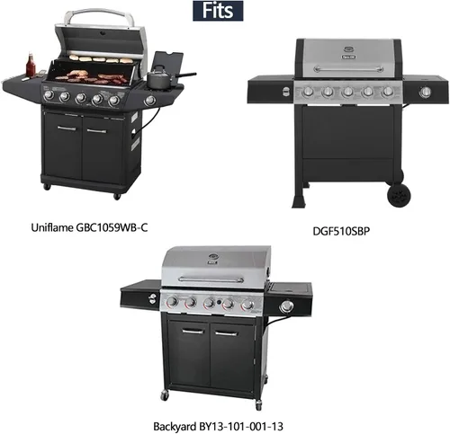 Vista 7 de Hongso Rejillas de parrilla de 16 1/4 pulgadas para parrilla Dyna Glo de 5 quemadores DGF510SBP DGF510SSP, piezas de parrilla de patio trasero