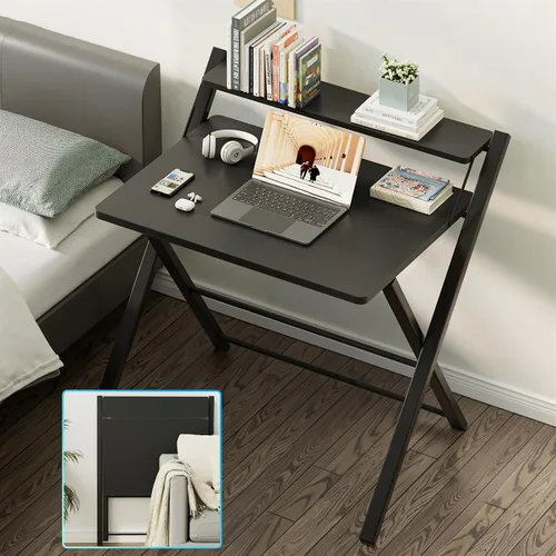Vista 7 de GreenForest Escritorio plegable sin montaje, escritorio resistente para computadora para espacios pequeños Portable Foldable Table for Laptop