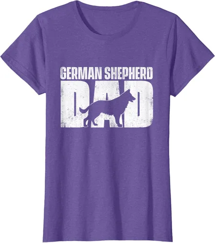 Vista 21 de Camiseta de pastor alemán para el día del padre del dueño de perros caninos, Negro