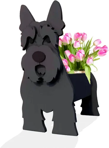 Vista 29 de Macetero de flores para perros, regalos para mujeres, bonitas macetas de PVC para perros, macetas para interiores y exteriores, maceta de jardín