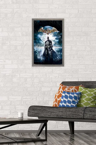 Vista 2 de Trends International DC Comics VIdeo Game - Arkham Asylum - Póster de pared de arte clave, 14.725 x 22.375 pulgadas, versión enmarcada de madera