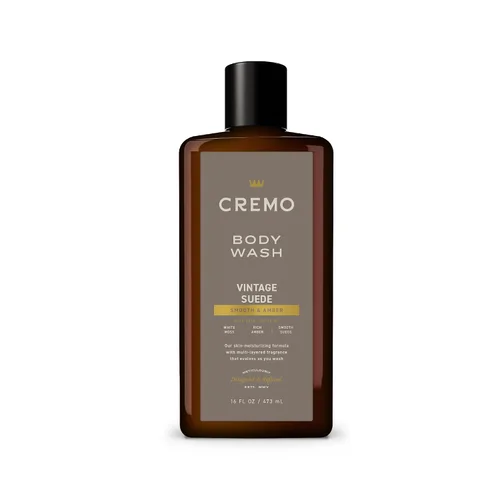 Vista 16 de Cremo Rich-Lathering Golden Amber Gel de baño para hombres, notas de grosella roja, piña, ámbar gris y musgo, 16 onzas líquidas