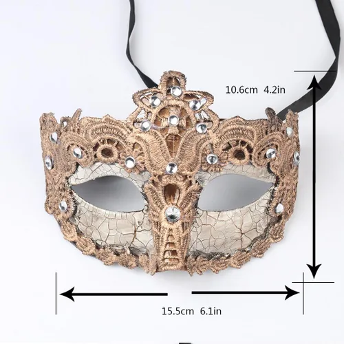 Vista 6 de YU FENG 2 máscaras venecianas para fiesta de baile de máscaras, disfraces, accesorios de fiesta