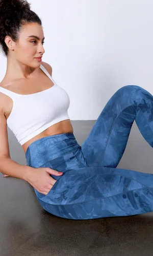 Vista 5 de ODODOS - Leggings de yoga de cintura alta con bolsillos para mujer, pantalones de yoga deportivos con control de abdomen, no se transparentan