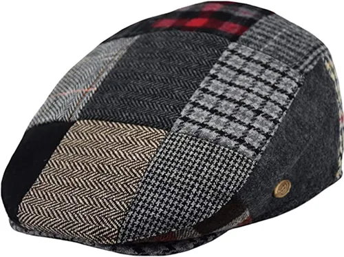 Vista 28 de Epoch Gorra de conducción de cabbie de lana de espiga para hombre