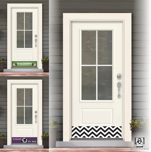 Vista 3 de Deck the Door Decor Placas magnéticas intercambiables para puertas de acero (6 x 30 pulgadas, Chevron/Merry Christmas/Witch Ride)