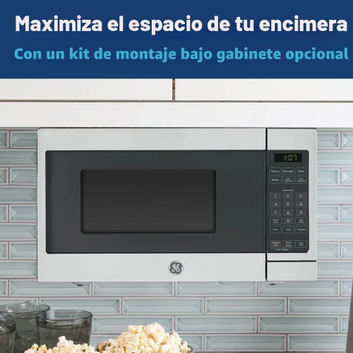 Vista 7 de [Usado] GE GCHK07N1WBB - Horno microondas para encimera, 700 vatios, 0.7 pies cúbicos, negro, GCHK07N1WBB