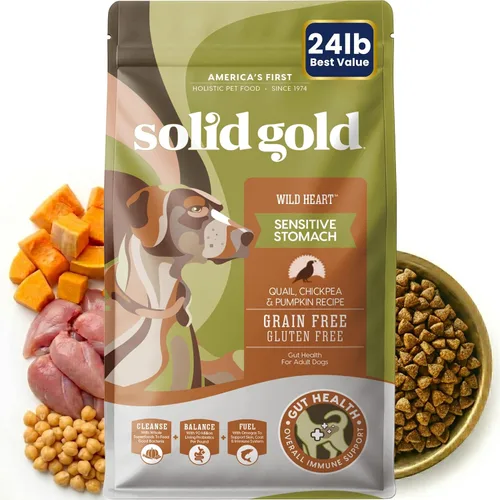 Vista 12 de Solid Gold Comida seca para juguetes y razas pequeñas de perro, bocaditos pequeños – Ternera real, sin granos, sin gluten, croquetas con alto